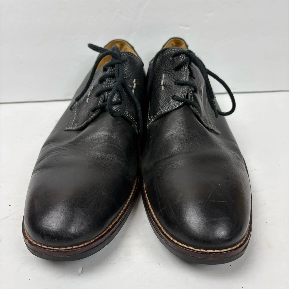 Sandro Ransom Mens Size 10.5D Leather Lace Up  220099 Black Comfort Dress Shoes